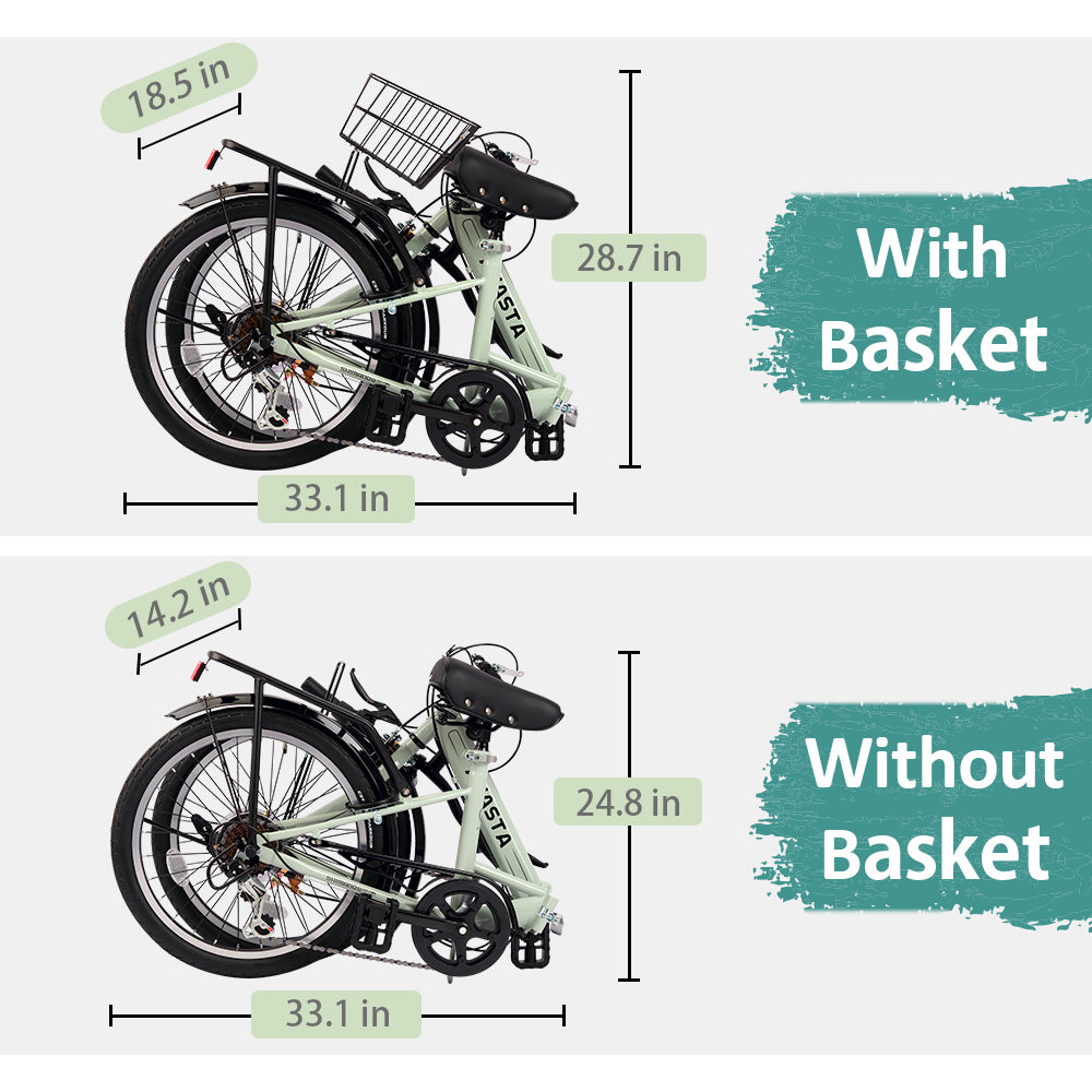 AVASTA Kids 7-Speed Folding Bike-Quartet