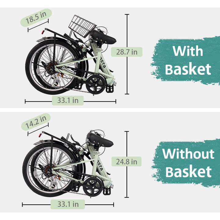 AVASTA Kids 7-Speed Folding Bike-Quartet