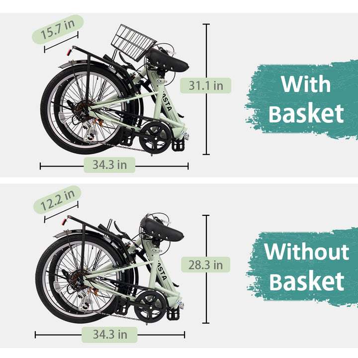 AVASTA Kids 7-Speed Folding Bike-Quartet