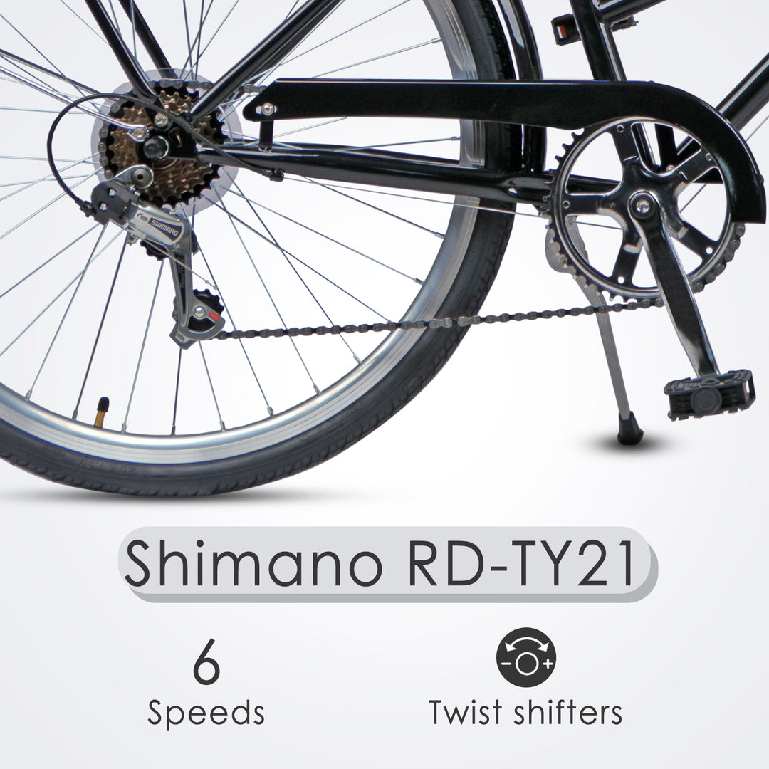 26" 6 Speed Hybrid Cruiser Bike-Astrid