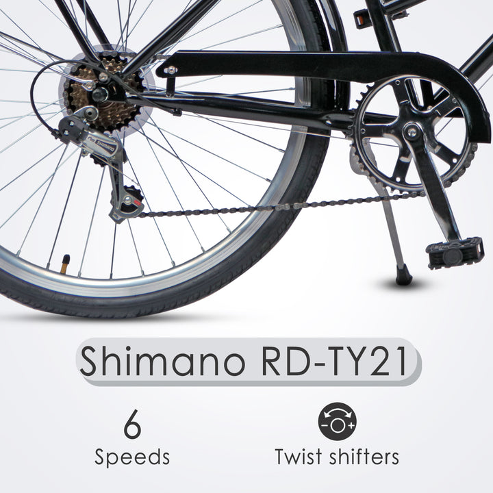 26" 6 Speed Hybrid Cruiser Bike-Astrid