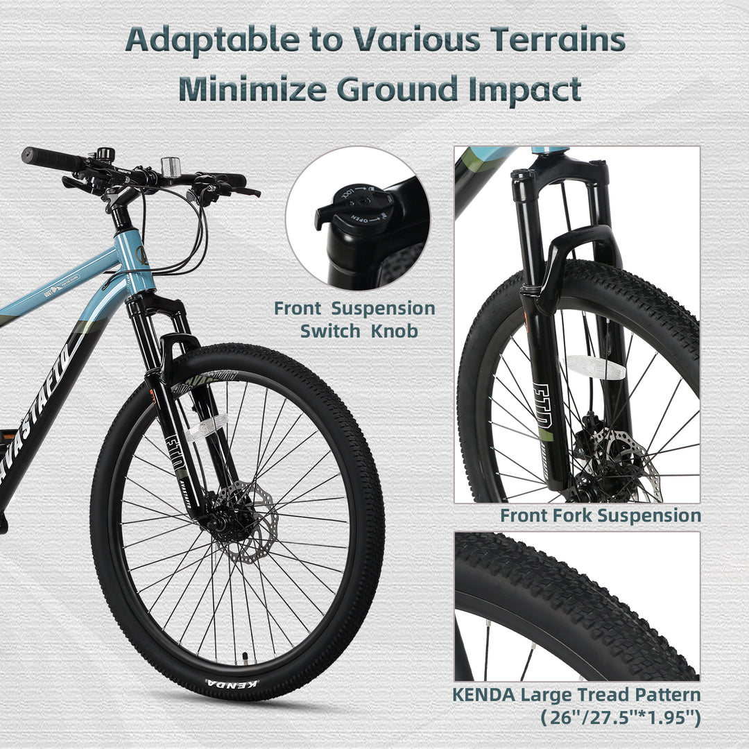 MTB with suspension fork 