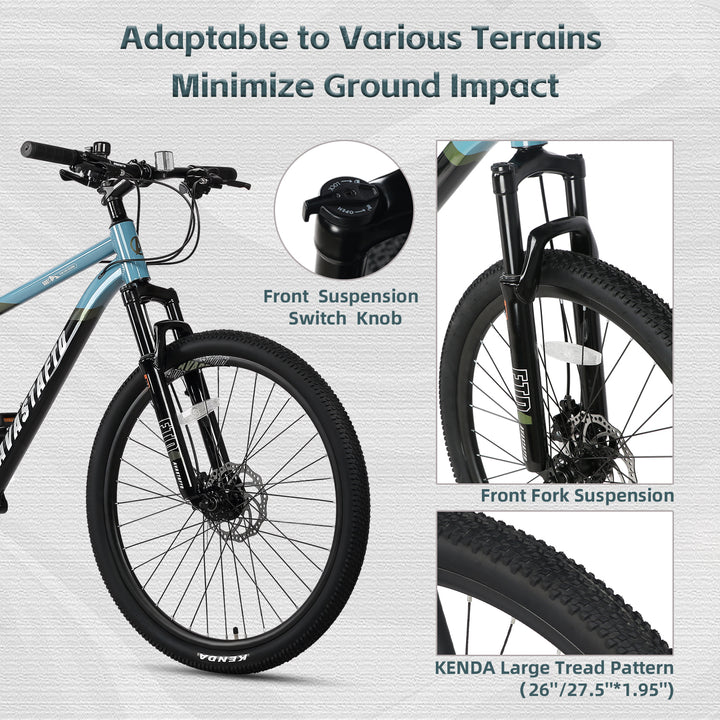 MTB with suspension fork 