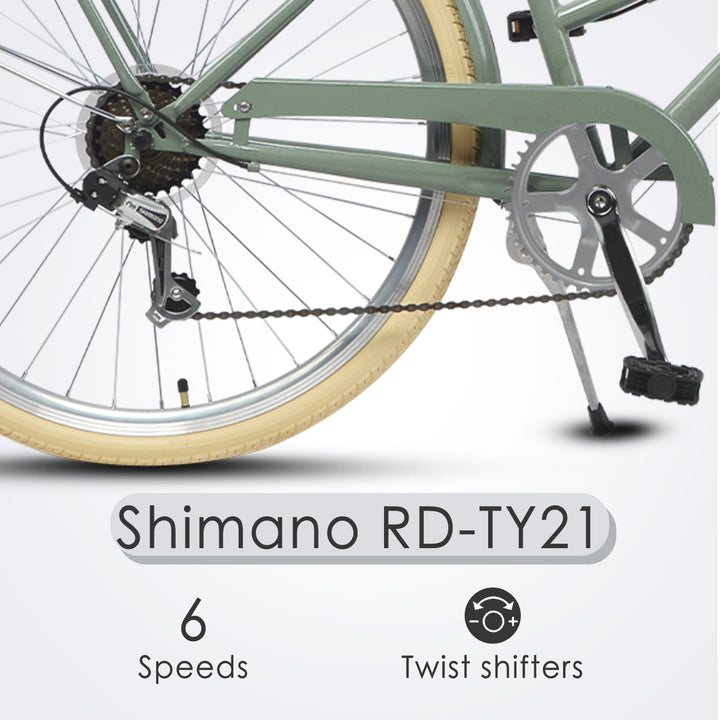 26" 6 Speed Hybrid Cruiser Bike-Astrid