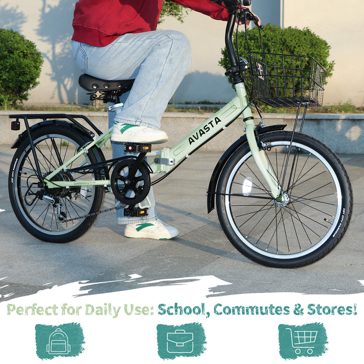 AVASTA Quartet 20"-24" Inch Folding Bike with 7-Speed