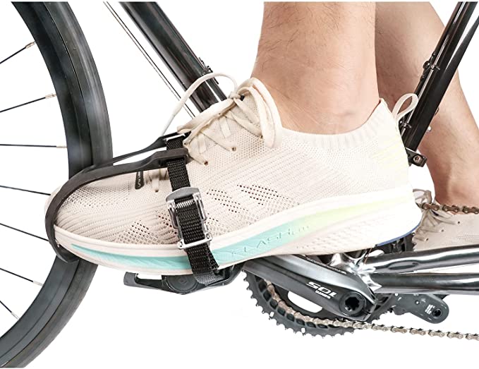 Bike Pedals with Clips and Straps