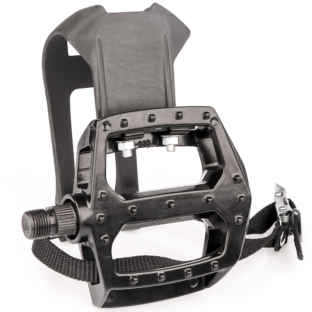 Bike Pedals with Clips and Straps
