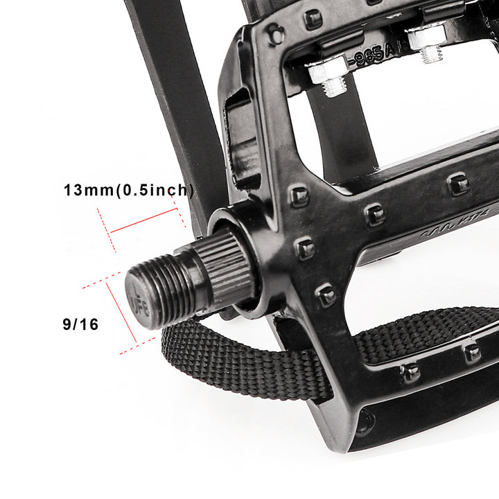 Bike Pedals with Clips and Straps