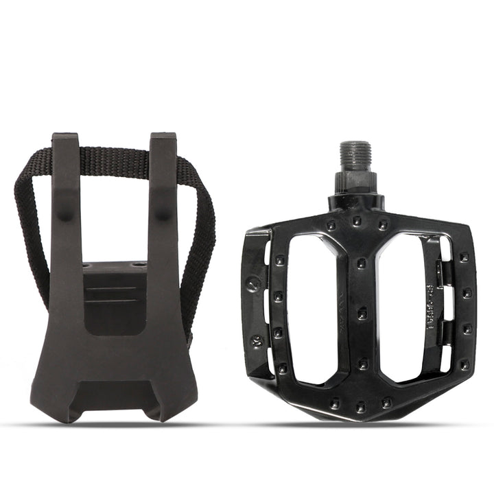 Bike Pedals with Clips and Straps